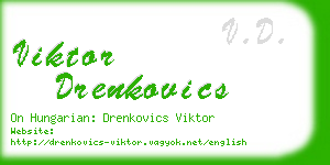 viktor drenkovics business card